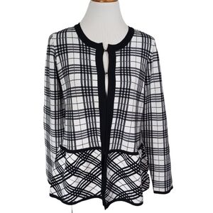 BELLDINI BLACK LABEL PEPLUM CARDIGAN SIZE L